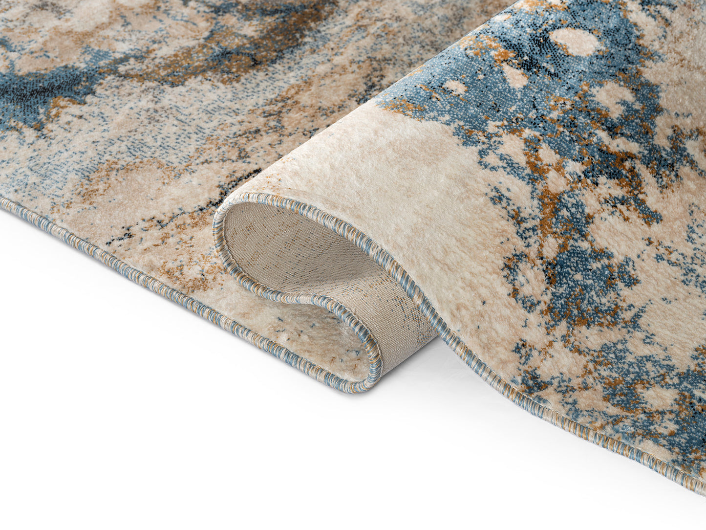 Precision-woven Modern Cerulean Rug (MN002)