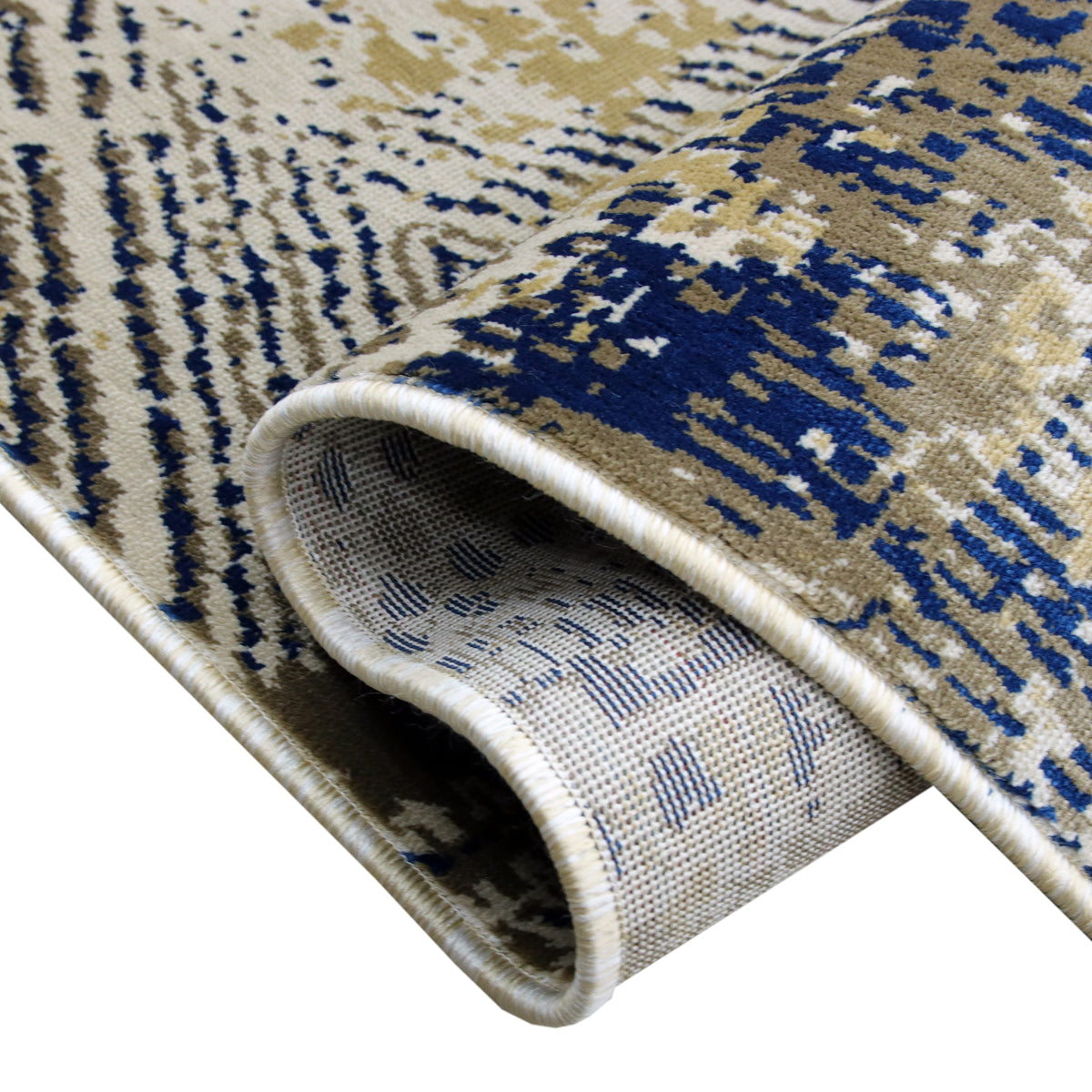 Precision-woven Modern Navy Rug (TM19)
