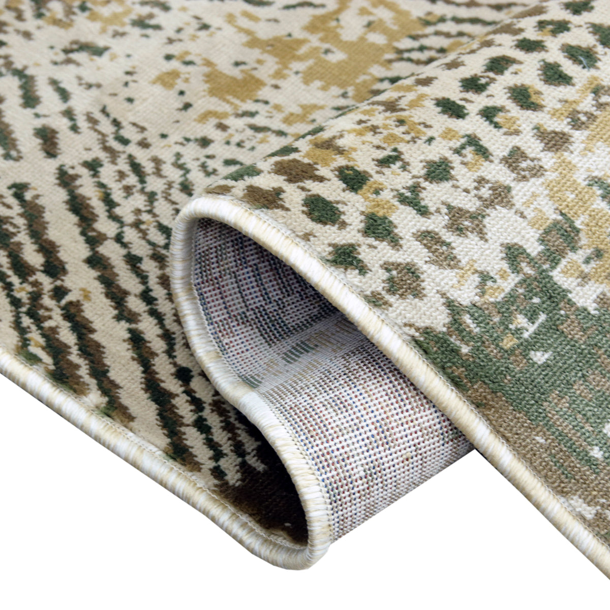Precision-woven Modern Green Rug (TM19)
