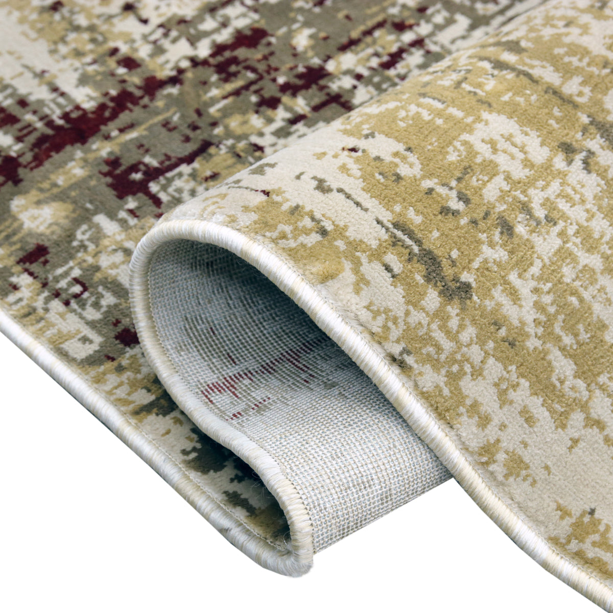 Precision-woven Modern Red Rug (TM14)