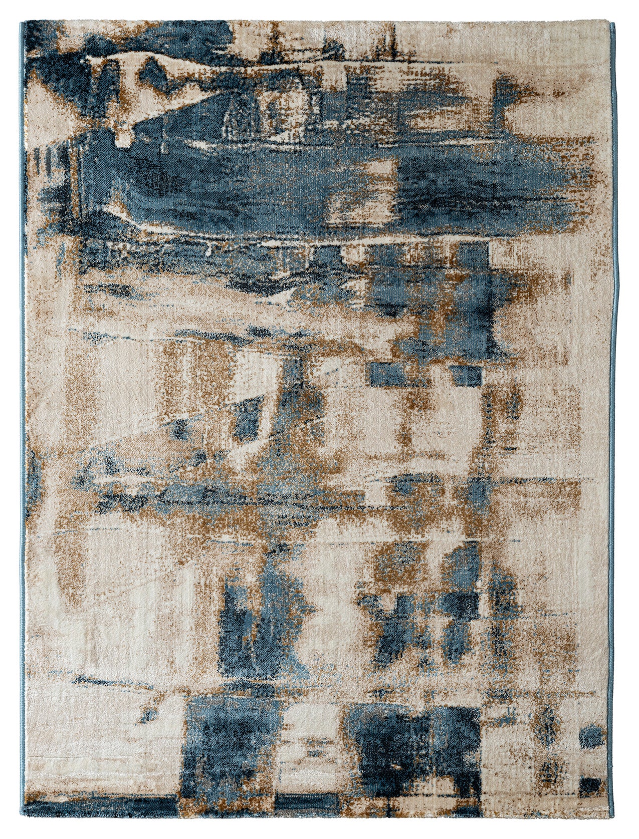 Precision-woven Modern Cerulean Rug (MN005)