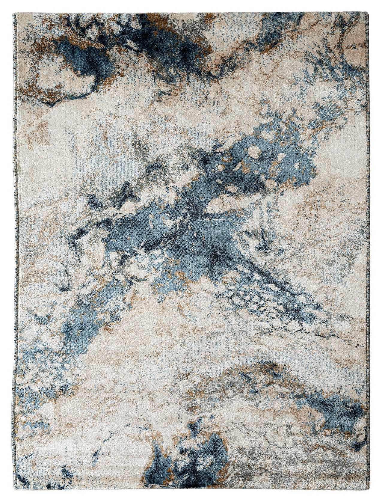 Precision-woven Modern Cerulean Rug (MN002)