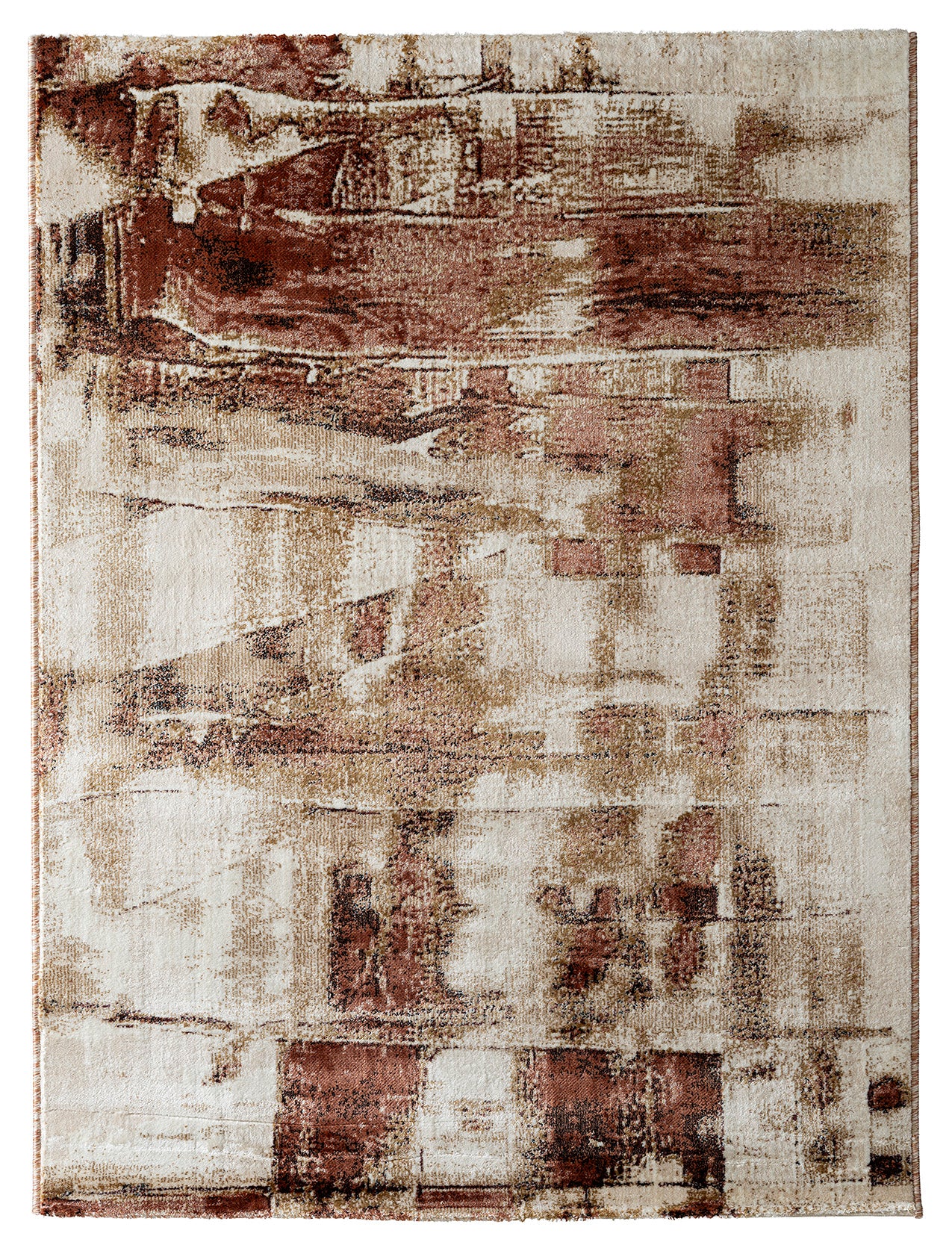 Precision-woven Modern Auburn Rug (MN005)