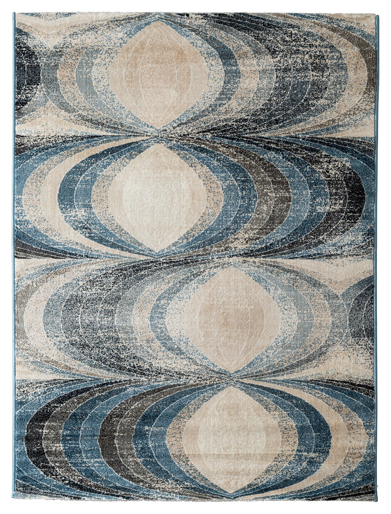 Precision-woven Modern Blue Rug (MN009)