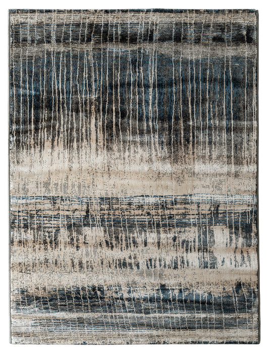 Precision-woven Modern Cerulean Rug (MN006)