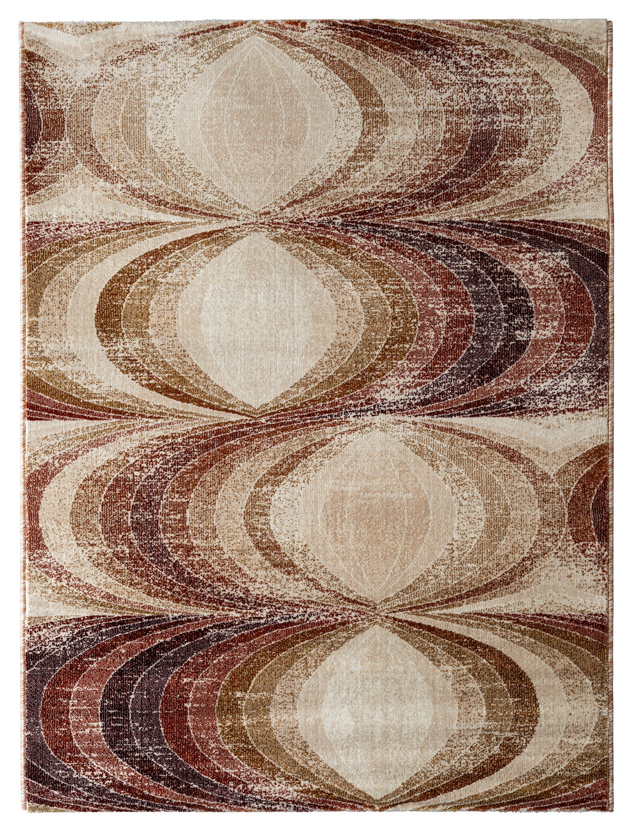 Precision-woven Modern Rust Rug (MN009)