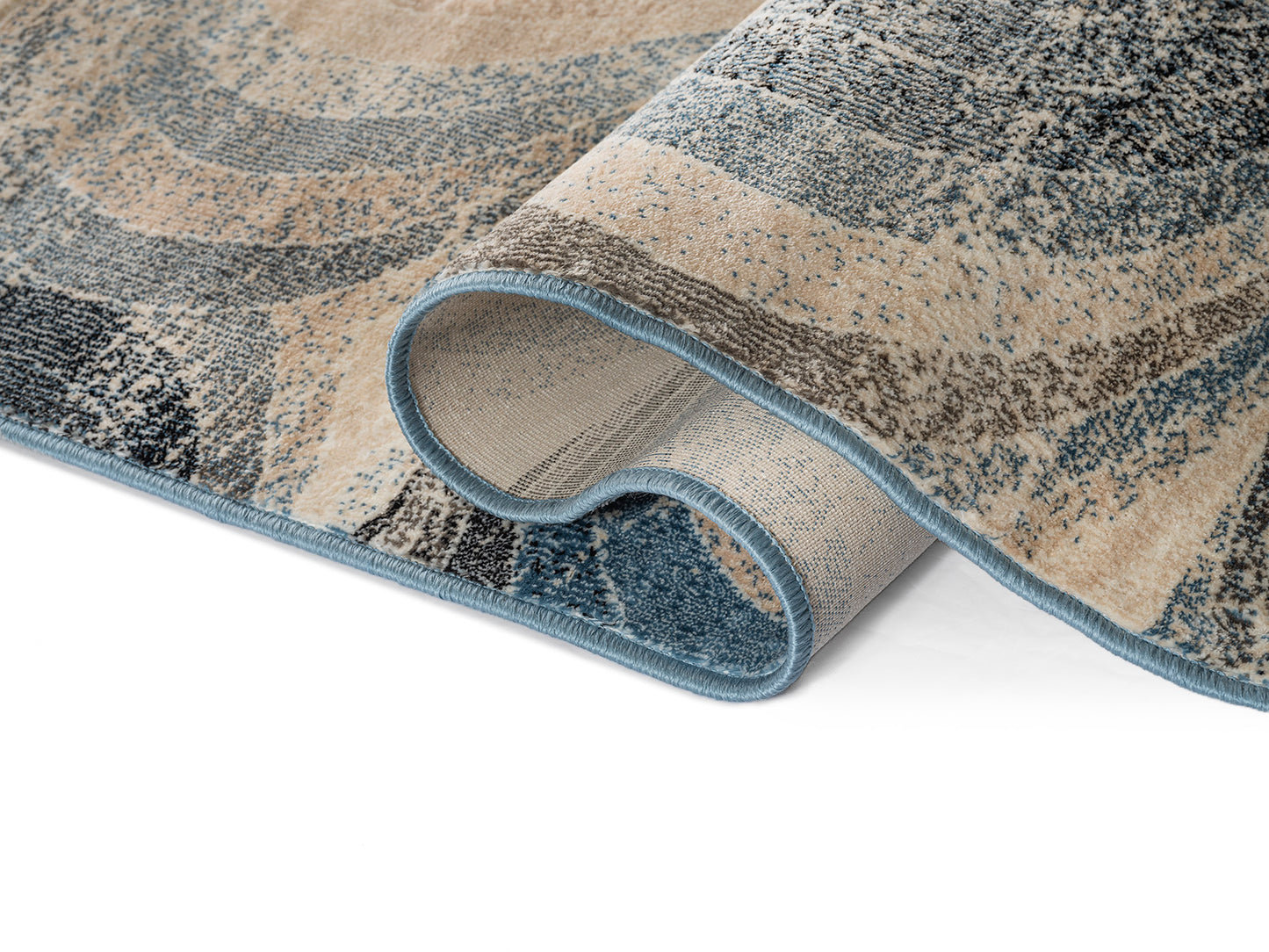 Precision-woven Modern Blue Rug (MN009)