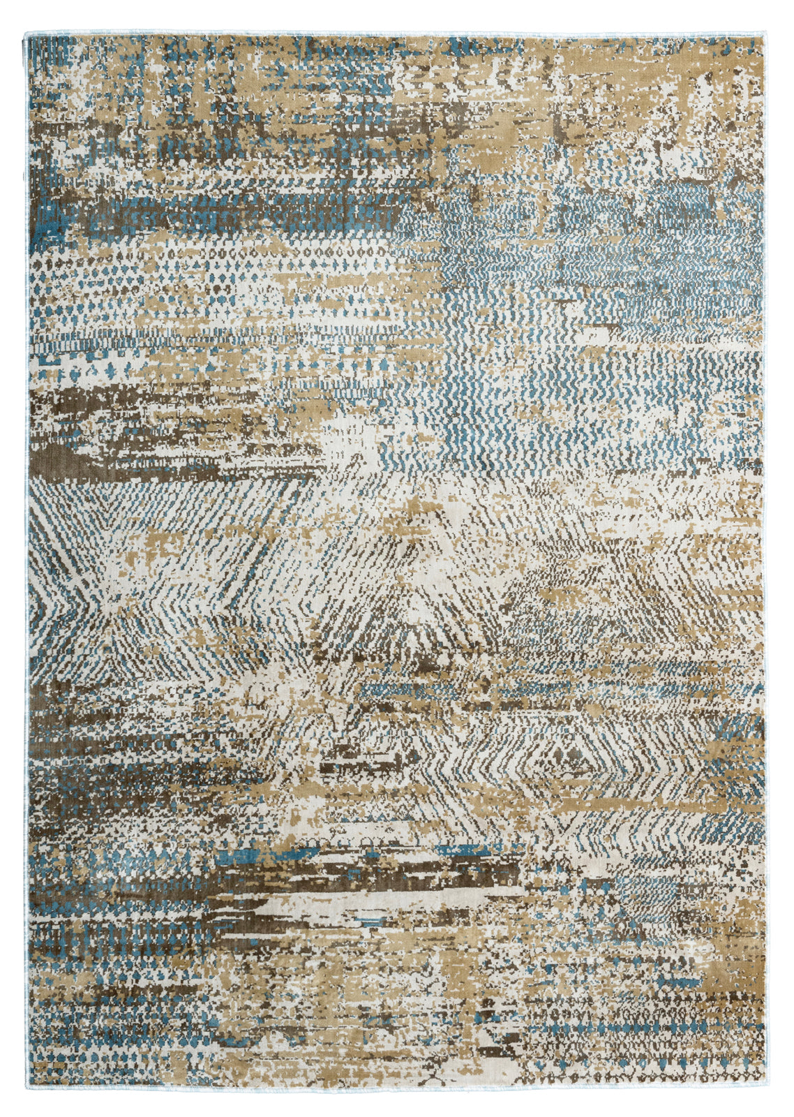 Precision-woven Modern Blue Rug (TM19)