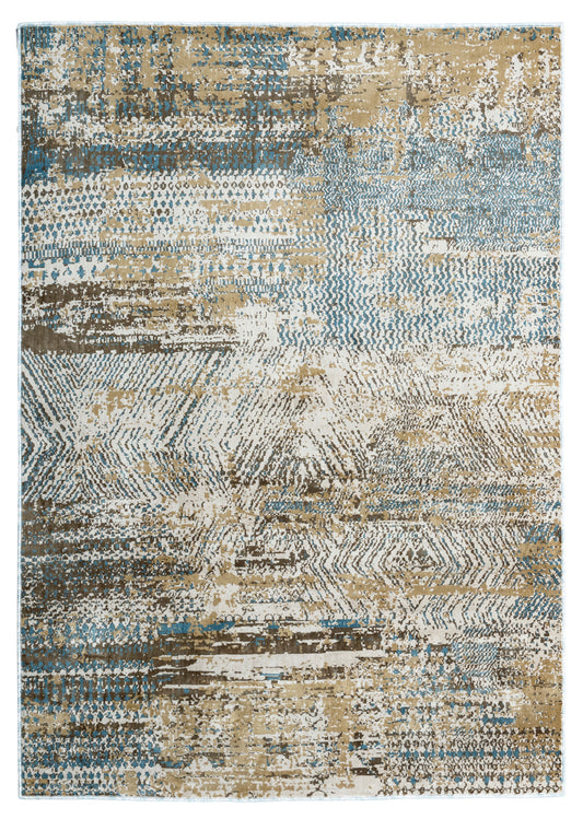 Precision-woven Modern Blue Rug (TM19)