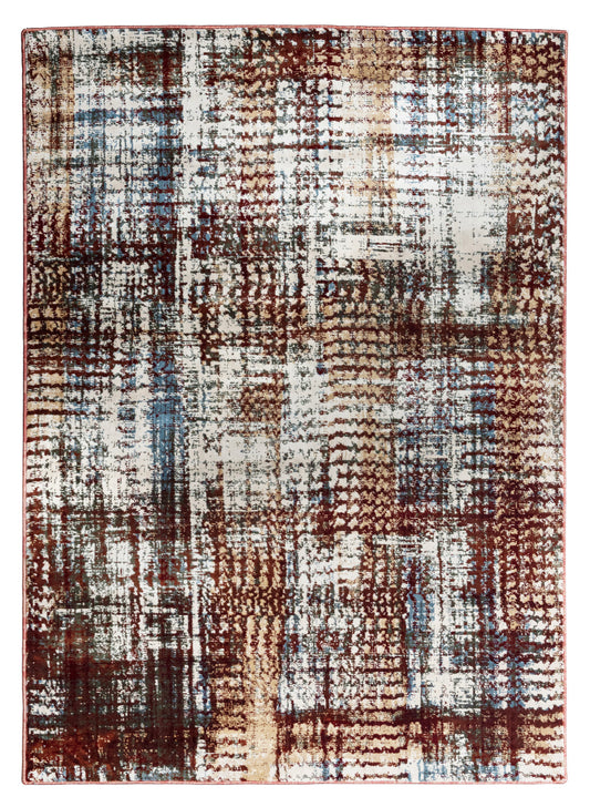 Precision-woven Modern Rust Rug (TM15)