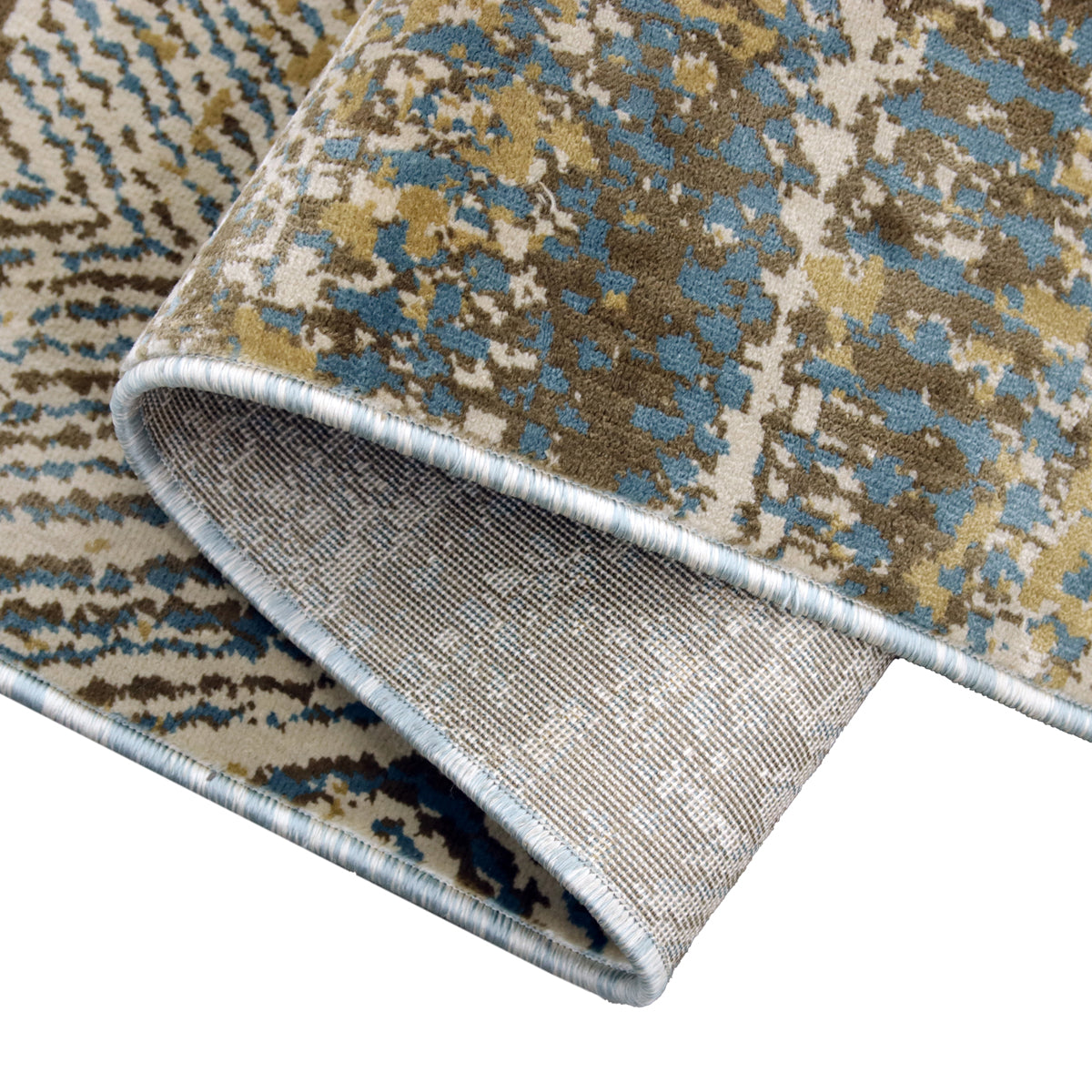 Precision-woven Modern Blue Rug (TM19)