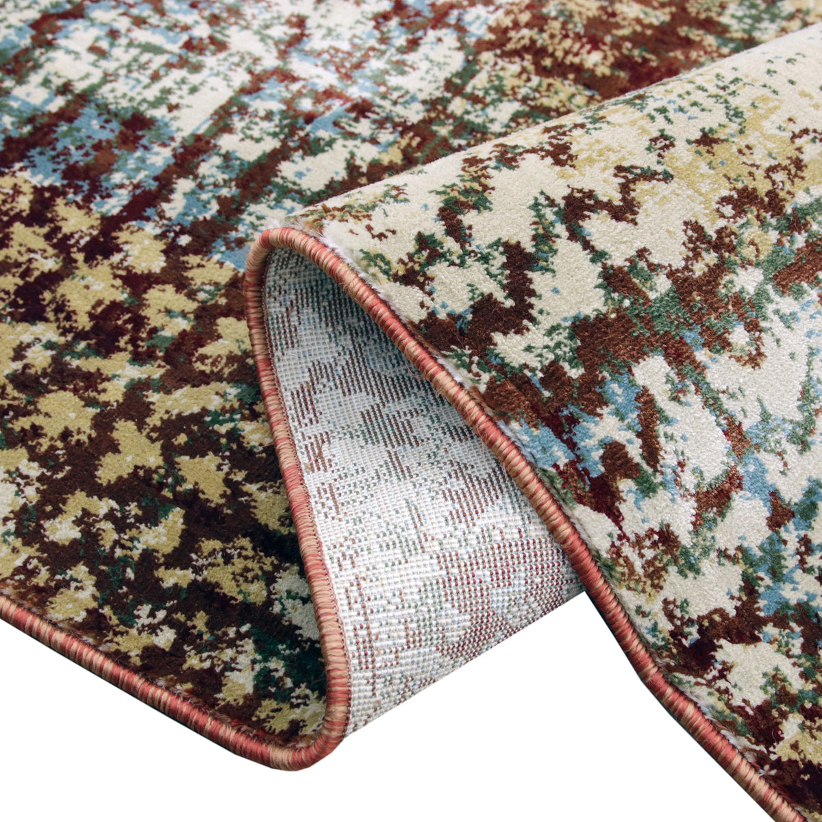 Precision-woven Modern Rust Rug (TM15)