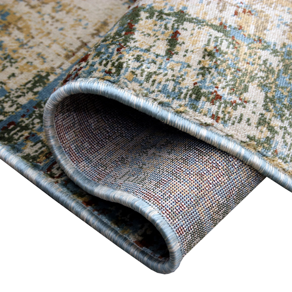 Precision-woven Modern Blue Rug (TM15)