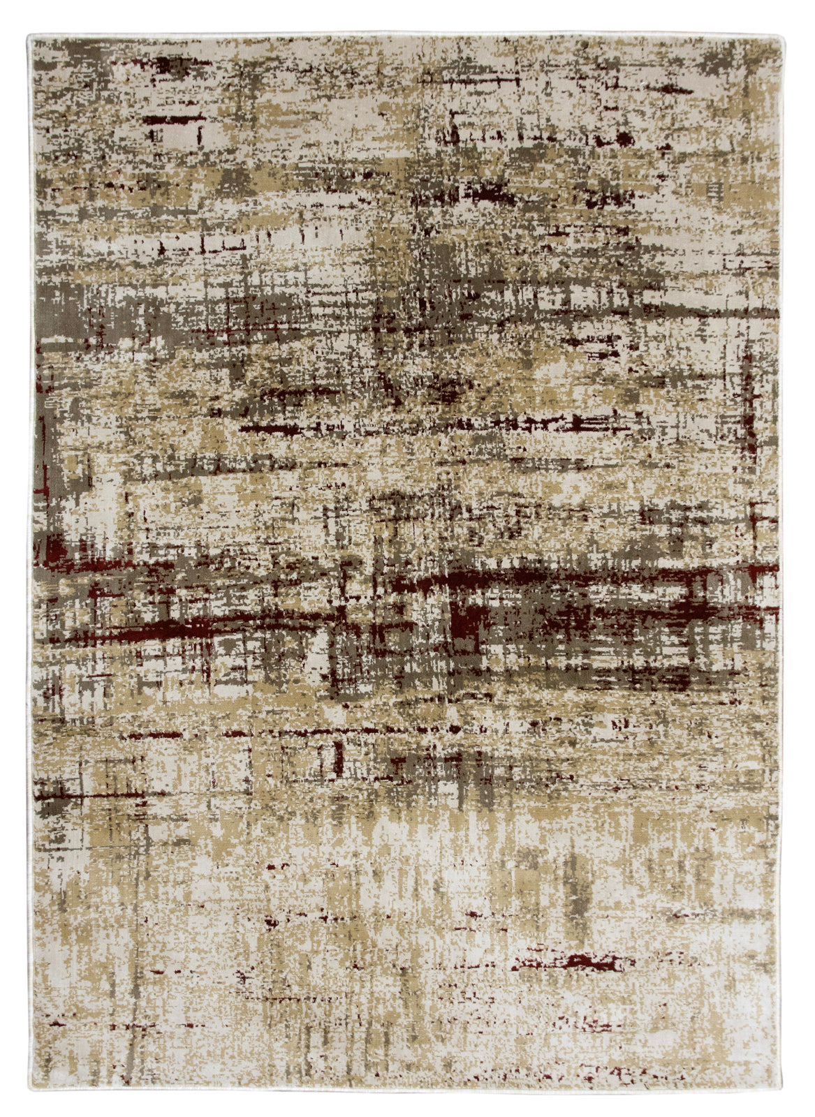 Precision-woven Modern Red Rug (TM14)