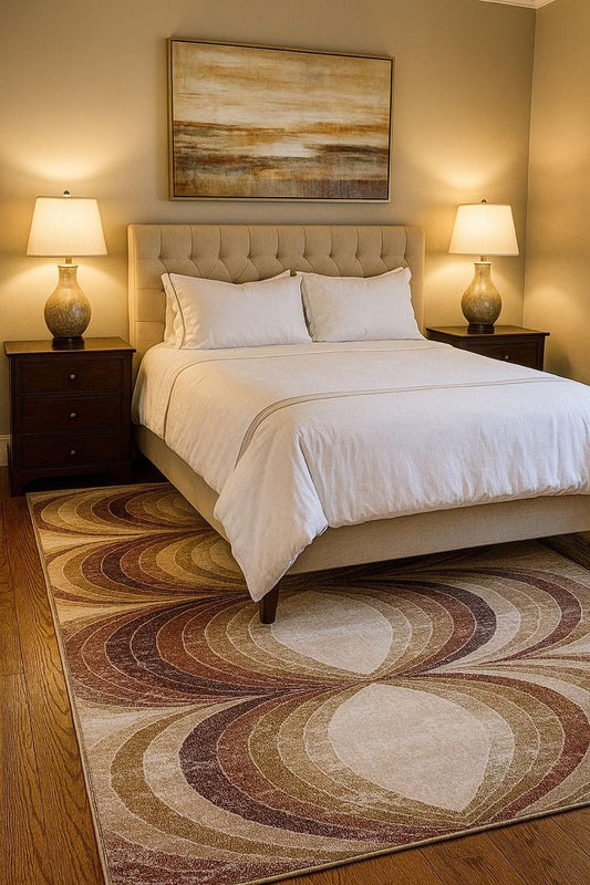 Precision-woven Modern Rust Rug (MN009)