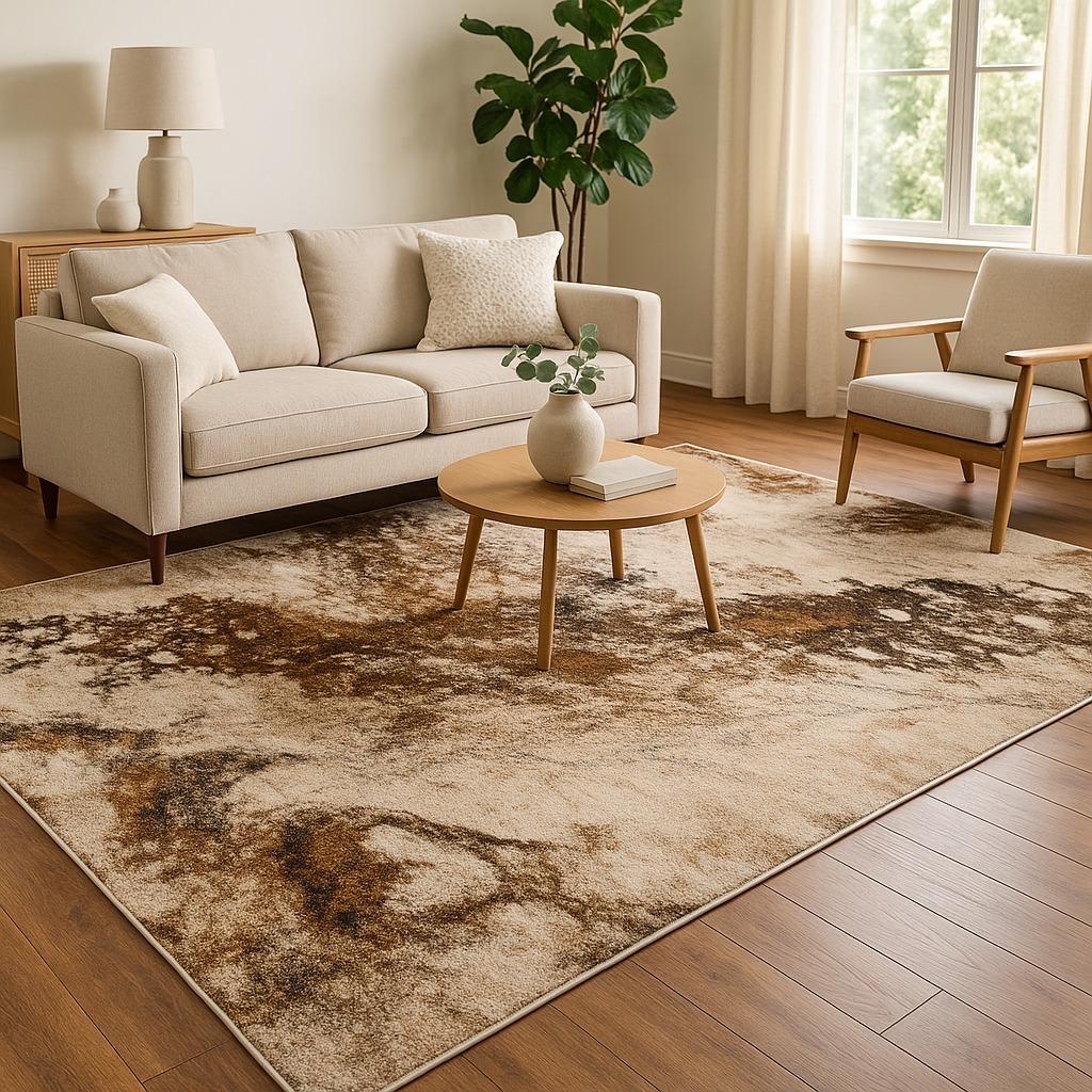 Precision-woven Modern Walnut Rug (MN002)