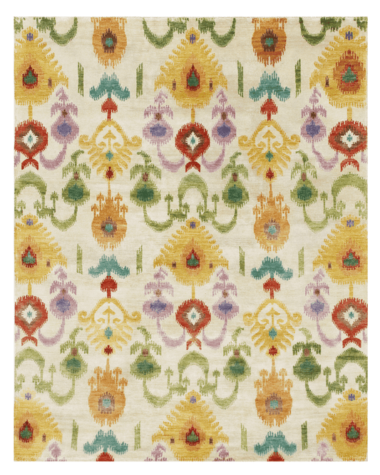 Traditional Hand-knotted Rug (IKAT-9C)