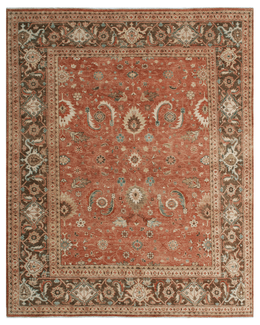 Traditional Hand-knotted Rug (MJ-15 RST BRN)