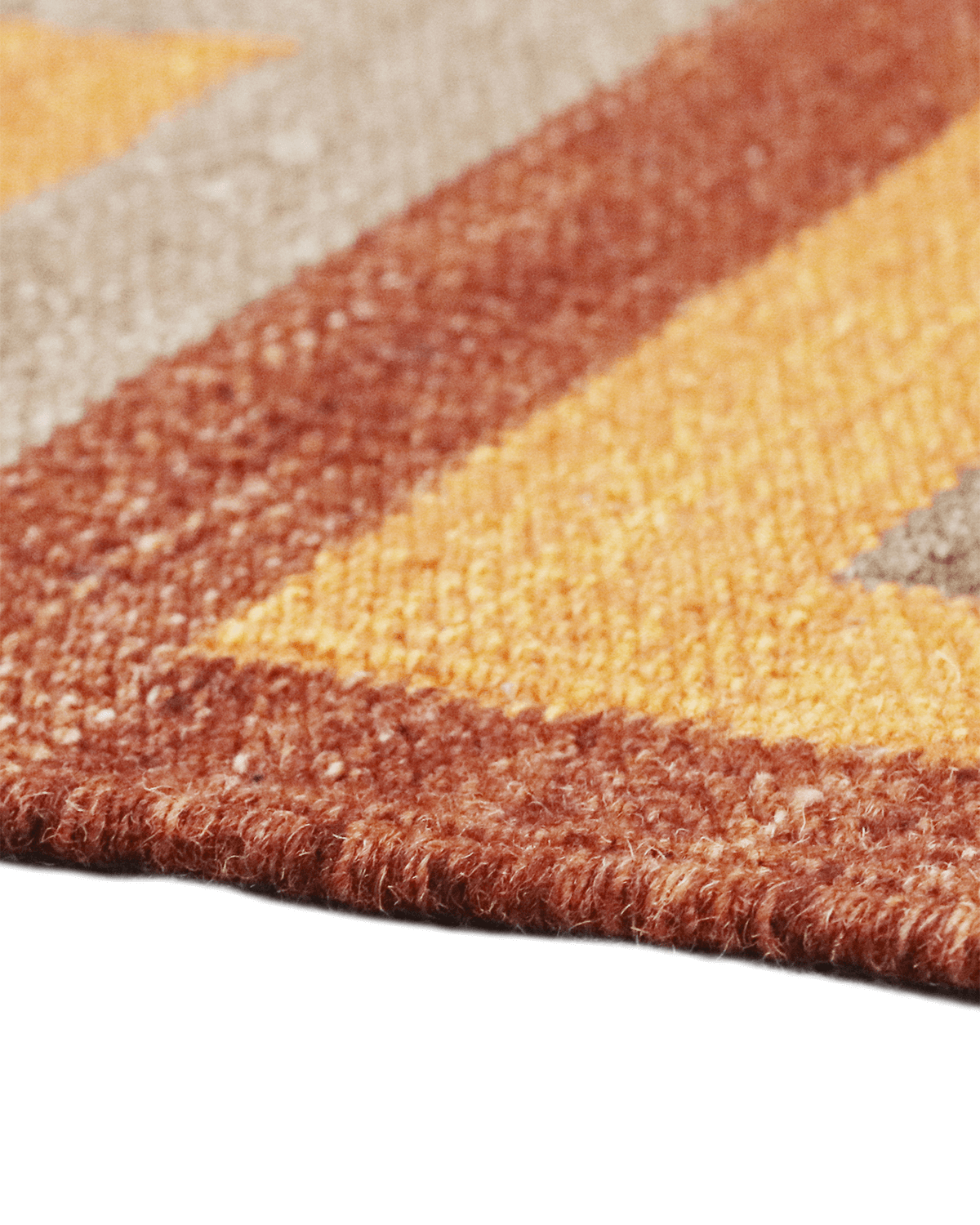 Modern Hand-crafted Rug (Cubic Red)